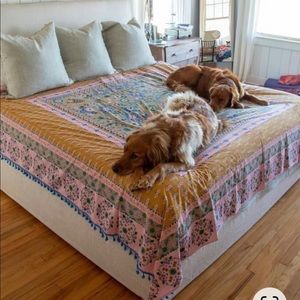 NWT Bohemian Bedspread Coverlet Tapestry Folk Art